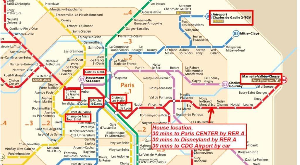 Chambre D'Hotes Proche De Disneyland Et Pas Loin De Paris Бюссі-Сен-Жорж Екстер'єр фото